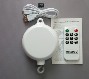 婴儿床移动音乐盒带sd卡和遥控婴儿移动音乐盒旋转音乐机构移动旋转运动 - Product Image 6