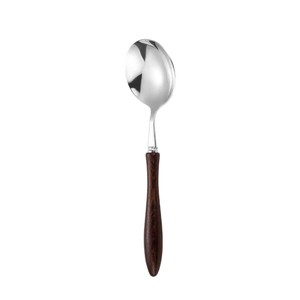 Imitation Chicken Wing Wood Round <b>Spoon</b> Stainless Steel Rust Resistant <b>Serving</b> <b>Spoon</b> For Catering - Product Image 5