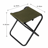 Tabouret pliant d'extérieur en alliage d'aluminium et mini chaise de camping - Siège portable pour la plage et la pêche - Mobilier d'extérieur
