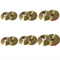 Alloy Marching Ride Cymbals Professional 6-18 inch Sizes for Marching Band Drumline Durable Percussion Instrument
