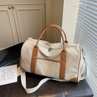 Sac de sport étanche OEM ODM, sac de gym personnalisé en tissu robuste avec poignée en cuir, sac de voyage cylindrique pour la nuit