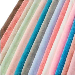 Bán Buôn 80% Polyester 20% Polyamide San Hô Lông Cừu Vải Hai Mặt Sợi Nhỏ Khăn Sang Trọng Chăn Vải 100% Polyester Sợi Dọc - Product Image 2