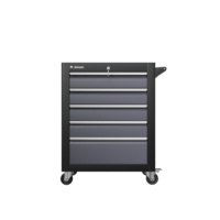 Chariot à outils roulant à 5 tiroirs, grande capacité, armoire à outils mobile en métal, glissières à roulement à billes lisses, personnalisable OEM pour garage