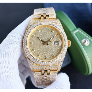 Reloj de Lujo para Hombre, Diseño de Acero Inoxidable, Diamantes Moissanite, Luminoso, con Calendario, Reserva de Energía, Estilo Personalizado, Casual de Negocios - Product Image 2