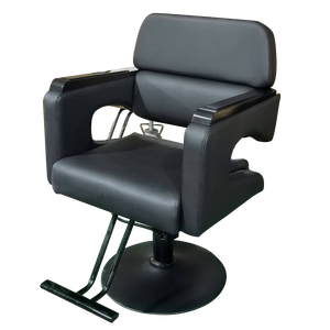 Gran oferta, silla <span class=keywords><strong>de</strong></span> peluquero moderna totalmente negra, venta al por mayor, equipo <span class=keywords><strong>de</strong></span> salón, <span class=keywords><strong>muebles</strong></span> para salones <span class=keywords><strong>de</strong></span> belleza, construcción <span class=keywords><strong>de</strong></span> Metal - Product Image 1