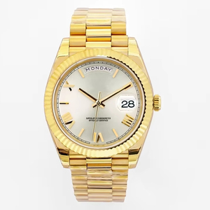 Reloj Deportivo Mecánico de Acero 904L de Lujo y Súper Calidad de Fábrica EWE, 40 mm, Resistente al Agua, 228238, Correa Dorada Luminosa, Movimiento 2836 - Product Image 1