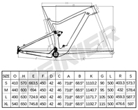 Rangka MTB Full Suspension Karbon 29er T1000, Rangka Sepeda Gunung 100mm Travel Boost 148x12 BSA