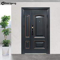 Porte extérieure moderne en acier robuste antivol avec finition thermolaquée pour entrée de villa et de jardin