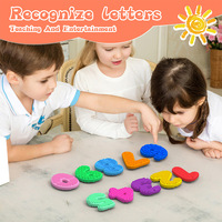 HMJ 10pcs Mainan Silikon Worry Stone Bertekstur Angka 0 sampai 9, Sensorik Taktil untuk Meredakan Stres bagi Dewasa dan Anak, ADHD, Autisme