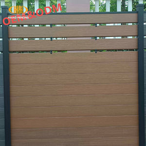 Clôture d'intimité extérieure en WPC personnalisable de 6 pieds, panneaux de treillis faciles à assembler, ensembles de panneaux de clôture en composite bois-plastique pour <span class=keywords><strong>jardin</strong></span> - Product Image 1