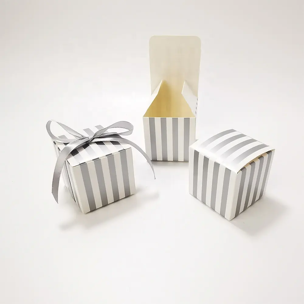 결혼 선물을위한 리본 도매 접이식 선물 상자 신부 들러리 제안 상자 크래프트 종이 선물 상자