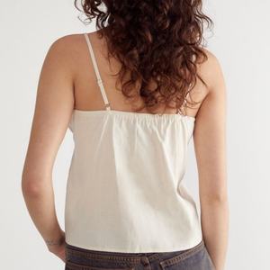 Blusa de Verano Estilo Boho, Holgada, con Tirantes Finos, con Lazo Delantero, Bordada, para Mujer - Product Image 3