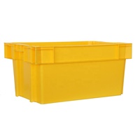 Caisses à Poisson 600*400 Logistique Boîte en Plastique Solide Robuste Empilable Emboîtable Recyclable Bac en Plastique pour le Transport des Fruits de Mer