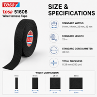 Auto-Kabelbaum-Klebeband tesa 51608 PET-Vliesband für Flexibilität und Geräuschdämpfung