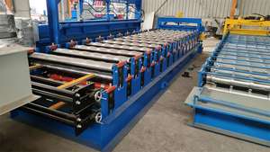 Petit pain formant le canal de <span class=keywords><strong>prix</strong></span> tuile métallique d'<span class=keywords><strong>ardoise</strong></span> de toit de couche <span class=keywords><strong>du</strong></span> canal trois faisant la machine petit pain ondulé trapézoïdal de feuille de toit d'Ibr formant - Product Image 5