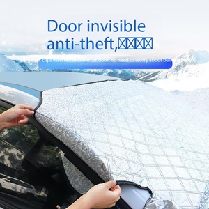 Ventes Flash : Pare-soleil pliable pour pare-brise de voiture, protection contre la pluie, la neige et la glace pour la plupart des voitures, SUV, camions et fourgonnettes - Product Image 6