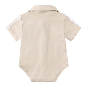 <span class=keywords><strong>Ensemble</strong></span> deux pièces d'été 2023 pour bébé garçon : Nouveauté en coton, chemise à manches courtes et salopette - Product Image 3
