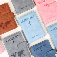 Lot de porte-passeports de voyage personnalisés en cuir PU, multicolores, avec porte-cartes d'embarquement et étiquette de bagage – Vente en gros à prix abordable