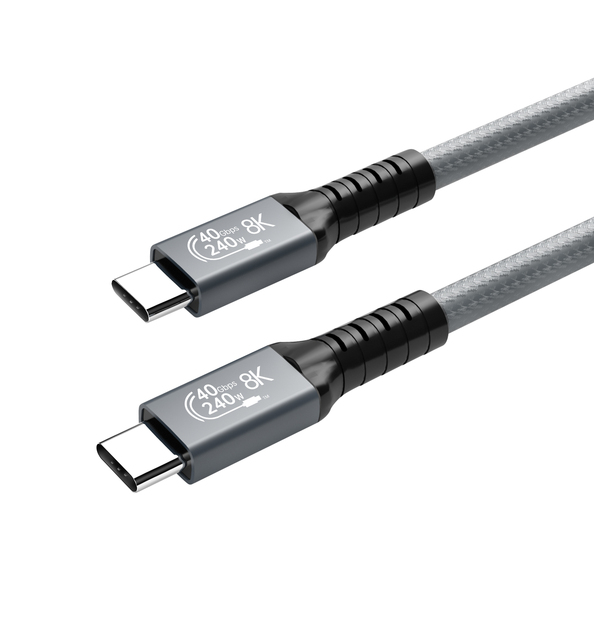 Thunderbolt 4 240W 8k 60hz 40Gbps Fast Charging Video USB Type C Cable for Phone Macbook Printer High Performance for Laptop