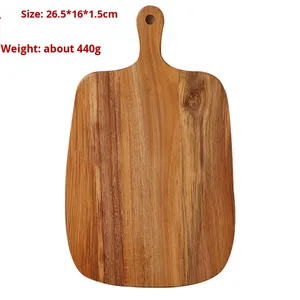 <span class=keywords><strong>Tabla</strong></span> de <span class=keywords><strong>Cortar</strong></span> de <span class=keywords><strong>Madera</strong></span> con Grabado Personalizado, Tablas de <span class=keywords><strong>Cortar</strong></span> de Acacia, Nogal Negro, Ébano y Bambú con Asa para Cocina - Product Image 6