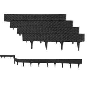 Ribete de jardín Plástico 10 m Impermeable UV Estaca de suelo Cama de flores Diseño de borde Valla Prado - Product Image 1