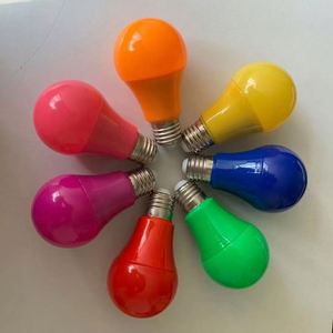 Bombillas LED de 5W, 7W y 9W en Verde, Rojo y Amarillo con Base B22 E27, Bombilla LED de 5 Colores para Suministro de Energía CA Residencial - Product Image 1