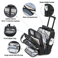 Relavel Sac de rangement professionnel pour le maquillage de voyage Grand sac à cosmétiques Organisateur de trousse de maquillage sur roulettes