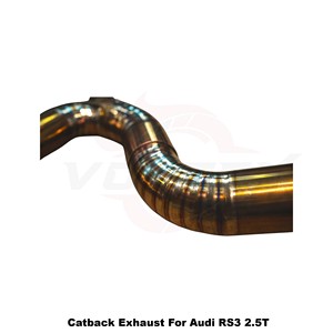 Sistema de escape ligero Vortex con válvulas de titanio dorado para Audi RS3 2.5T 2016-2024, sistema de carreras Track-Spec - Product Image 3