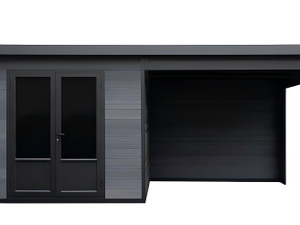 Casetta da Giardino Esterna Serie D in WPC e Acciaio, Stile Moderno, per Ville, Appartamenti, Magazzini e Giardini - Product Image 6