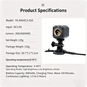 ไฟสปอตไลท์ LED สำหรับโดรนรุ่น YX MINI <span class=keywords><strong>3</strong></span>/MINI <span class=keywords><strong>2</strong></span>/MINI SE/MAVIC AIR/Xiao Night Flight สำหรับโดรนระดับมืออาชีพที่มีความละเอียด 4K - Product Image 4