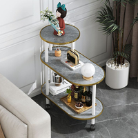 Table d'Appoint Multi-Niveaux Style Nordique Moderne Luxe Discret, Table Basse de Canapé Simple pour Salon, Idéale Petits Appartements