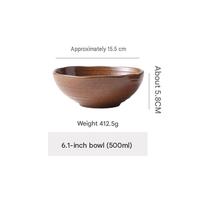 Bol en céramique rustique fait main avec une riche glaçure marron pour le ramen, les pâtes, les salades, le riz et les soupes, parfait pour les repas à la maison