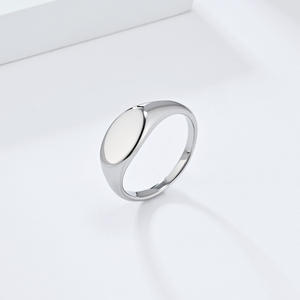Minimalist Oval Titanium Steel <b>Ring</b> For Women Gold Black Silver Fashion Jewelry Gift Geometric Design K R926 - Product Image 3