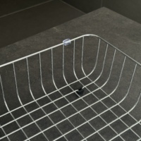 Évier de cuisine moderne en acier inoxydable 304, rectangulaire argenté 400x380mm, à un seul niveau, peu encombrant, non pliable, avec panier de rangement