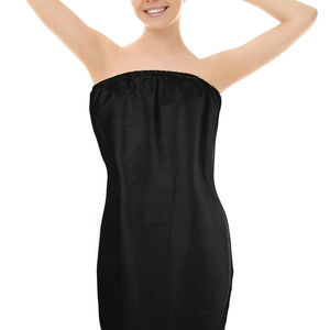 Cape de spa jetable à usage unique pour femmes non tissée PP Soft Black Beauty Care pour salons de beauté - Product Image 1