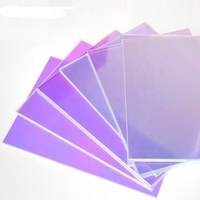 Feuilles acryliques en plastique de plexiglas de couleur arc-en-ciel, dichroïque irisé Flexible