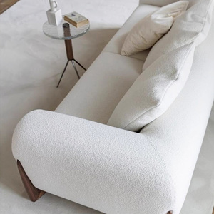 Ensemble de canapé en tissu crème de luxe français simple pour le salon de l'hôtel canapé-lit d'angle à trois places à <span class=keywords><strong>prix</strong></span> économique - Product Image 5
