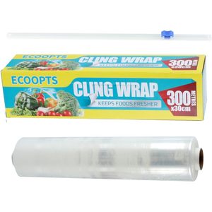 Cling <b>Wrap</b> 300m x30cm Keeps Foods Fresher <b>Kitchen</b> Food Preservation - Product Image 1