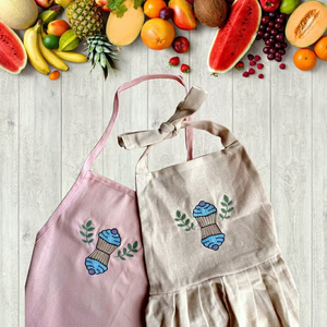 Fashion 100% Cotton Yarn Dyed Custom Color <b>Apron</b> Soft Durable Eco-Friendly Washable Anti- Modern <b>Kitchen</b> & Restaurant Use - Product Image 1