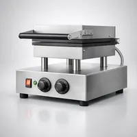 Machine à gaufres coniques en acier inoxydable pour usage commercial, machine électrique à peau croustillante pour les salons de crème glacée et les boulangeries