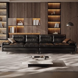 Meilleures ventes, <span class=keywords><strong>canapé</strong></span> moderne minimaliste en <span class=keywords><strong>cuir</strong></span> de vachette, facile à <span class=keywords><strong>nettoyer</strong></span>, design modulaire, vente directe, production d'usine Foshan pour les hôtels - Product Image 1