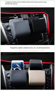 2025 voiture <span class=keywords><strong>sac</strong></span> de rangement climatisation évent tableau de bord soigné Suspension siège boîte de rangement lunettes téléphone portable voiture boîte de rangement - Product Image 4