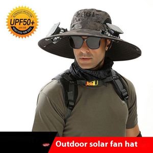 Hot Sale Men Solar Fan <b>Hat</b> Summer Outdoor Large Brim Waterproof Sunscreen Skiing Mountaineering Sun <b>Hat</b> - Product Image 4