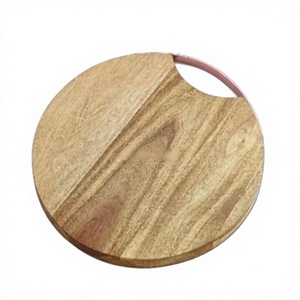 Planche à fromage ronde en bois naturel tendance, planche à découper créative, planches à découper les légumes les plus vendues 2026 - Product Image 1