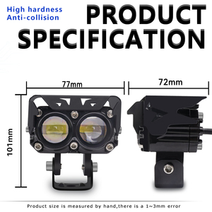 ไฟมอเตอร์ LED 9-30V 2smd พร้อมกรอบกันน้ำ IP68 ความสว่าง 4000lm ไฟสปอร์ตไลท์ LED สองสีแบบ Angel Eye OWL สำหรับรถยนต์ทุกประเภท - Product Image 4