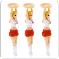 Tee de golf en plastique durable de 70 mm, en forme de personnage amusant, pour l'esthétique et le divertissement sur le parcours, Marque Qiangjian QJ Golf