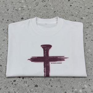 Fabrication de t-shirts de créateurs, t-shirts surdimensionnés en coton biologique personnalisés, t-shirts à épaules tombantes, imprimés avec des motifs graphiques blancs, t-shirts pour hommes - Product Image 3