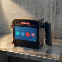 Imprimante jet d'encre portable 100 mm à grande police pour codage, étiquettes, cartes et flex, semi-automatique, alimentée par batterie, écran tactile