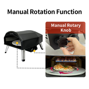 Horno de Pizza Neopolitan de 15 Pulgadas para Exteriores, con Rotisserie, Mesa de Metal para Patio, Capacidad Alemana, en Oferta - Product Image 4