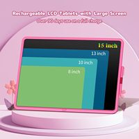 Tablette d'écriture 15 pouces, alimentée par USB/batterie, tableau d'écriture réutilisable pour enfants, jouet éducatif léger pour l'enseignement et la maison